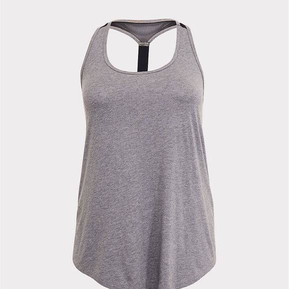 Torrid 3X Tank Top Tee Grey Active Mesh Plus - Picture 4 of 4